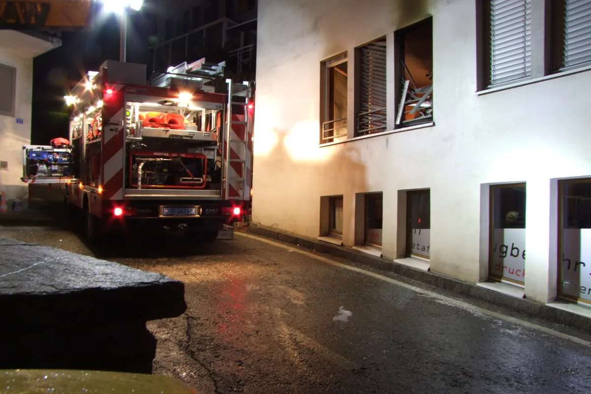 Sachschaden bei Wohnungsbrand in Ilanz