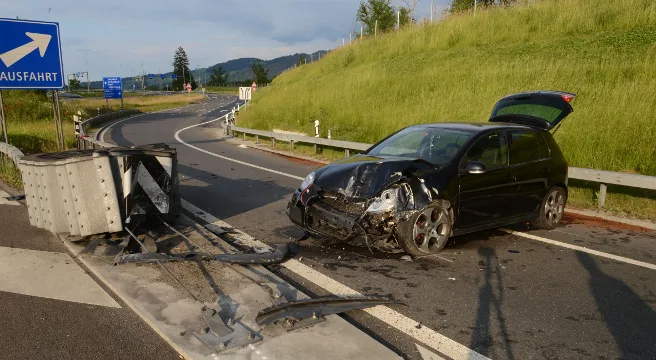 Buchrain: Alleincrash auf der A14