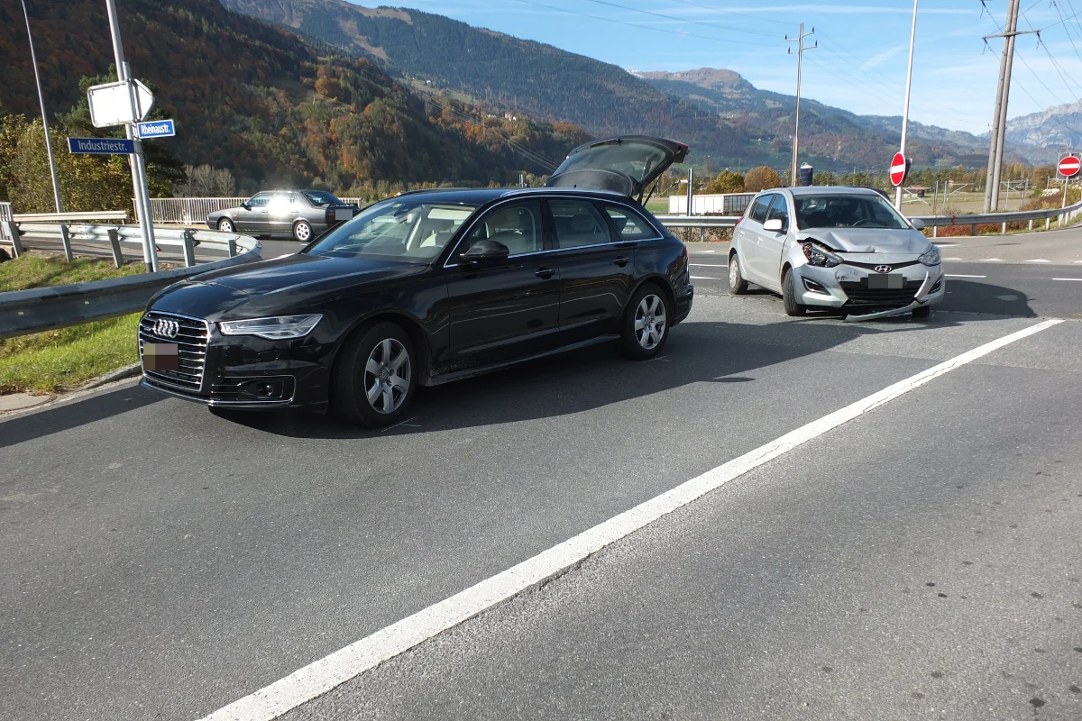 Zwei Verletzte nach Kollision in Bad Ragaz