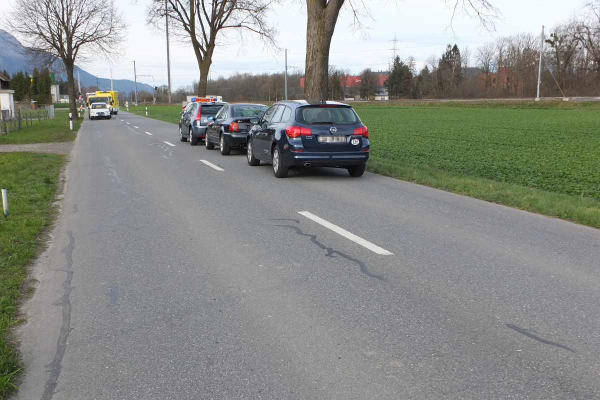 Auffahrunfall vor Bahnübergang in Grabs