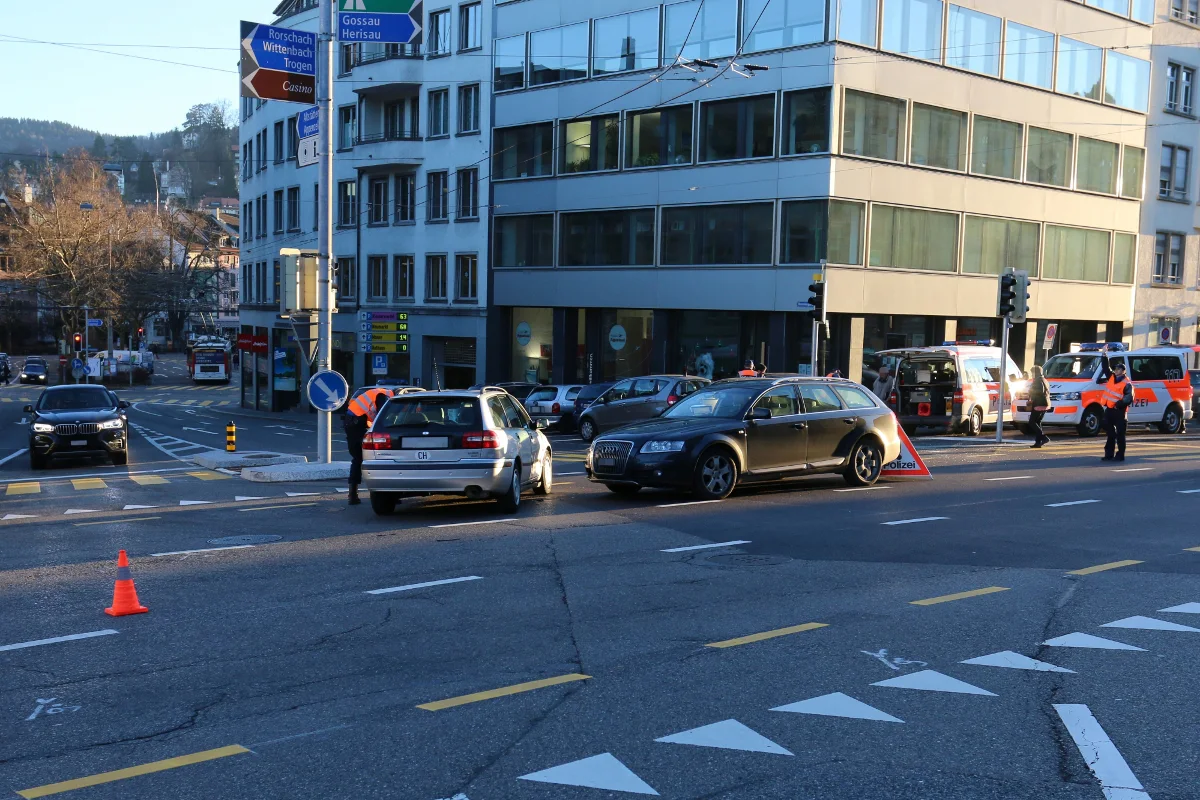 Glück bei Crash in St. Gallen
