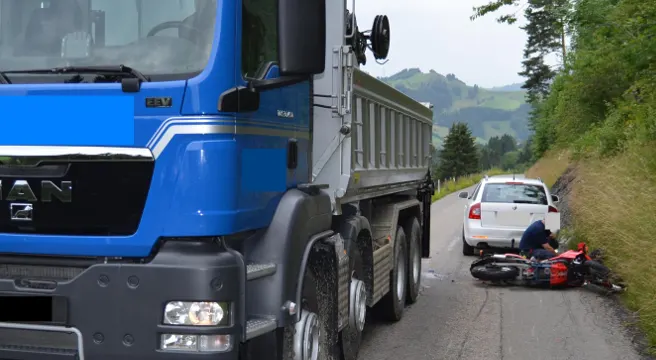 Töfffahrer in Bühler verunfallt