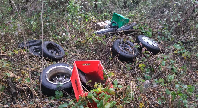 Abfall in Sarganser Wald entsorgt