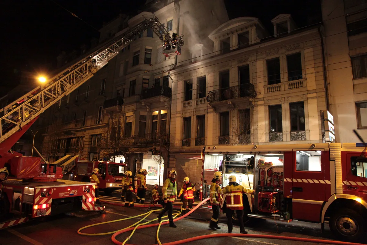 Fünfstündiger Feuerwehreinsatz in Luzern