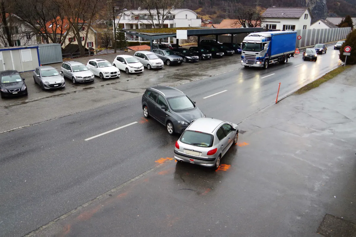 Chur GR - Kollision nach Abbiegemanöver