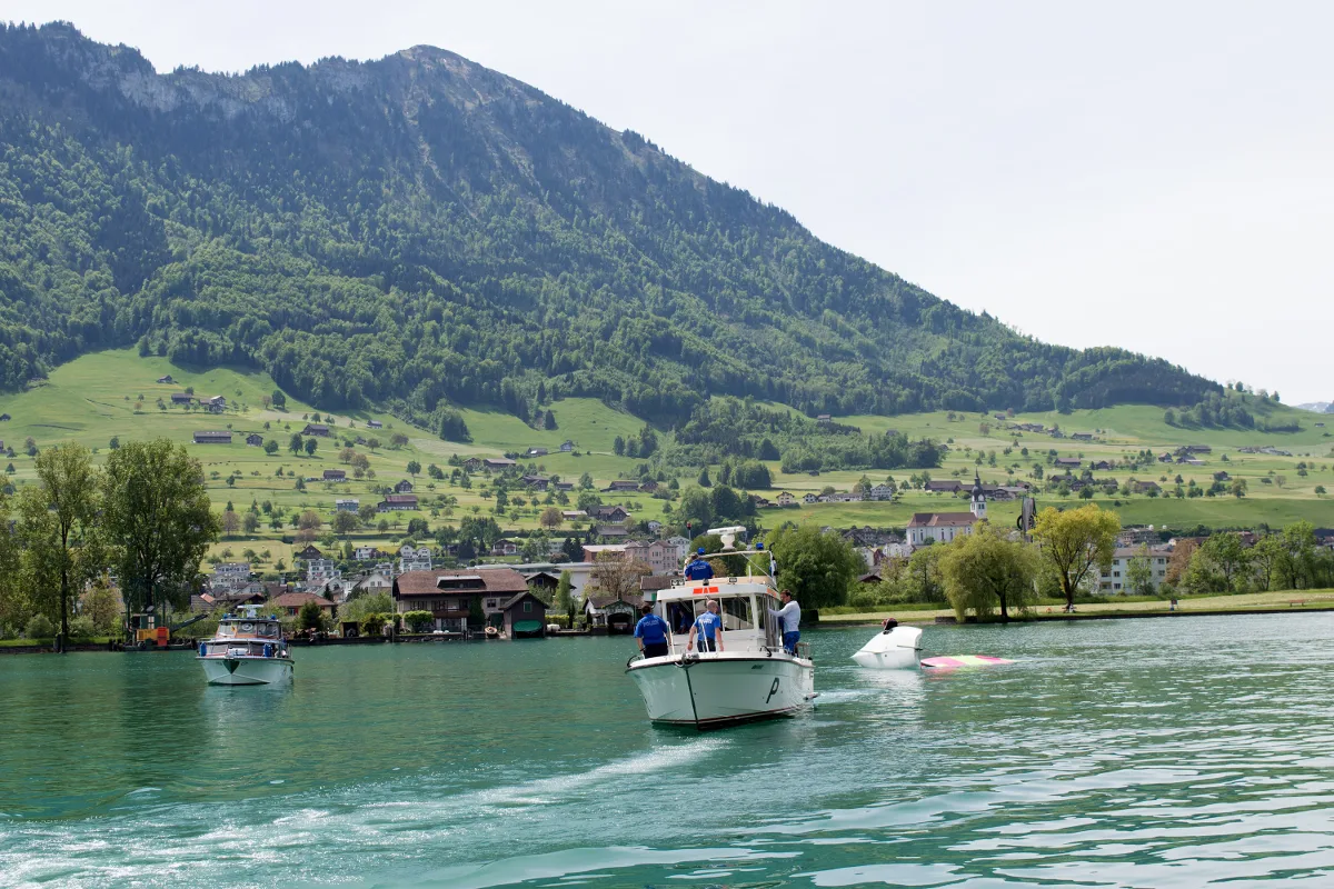 Gemeinsame Ausbildung auf dem See in Buochs
