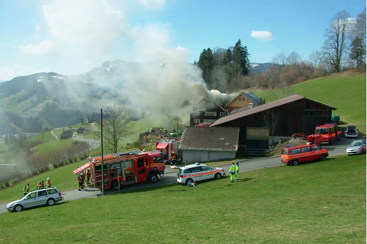 Wattwil SG - Brand in Zweifamilienhaus