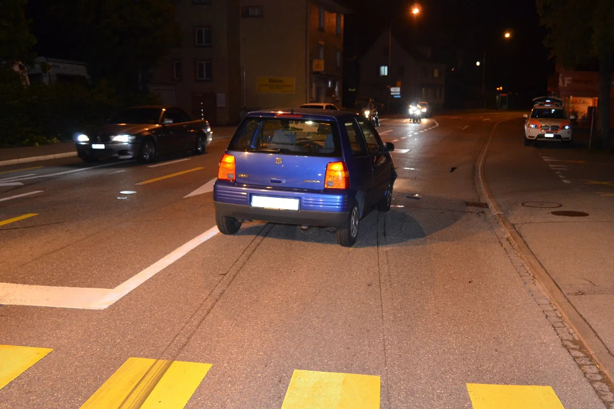 Auffahrunfall in Herisau AR - Unfallort verlassen