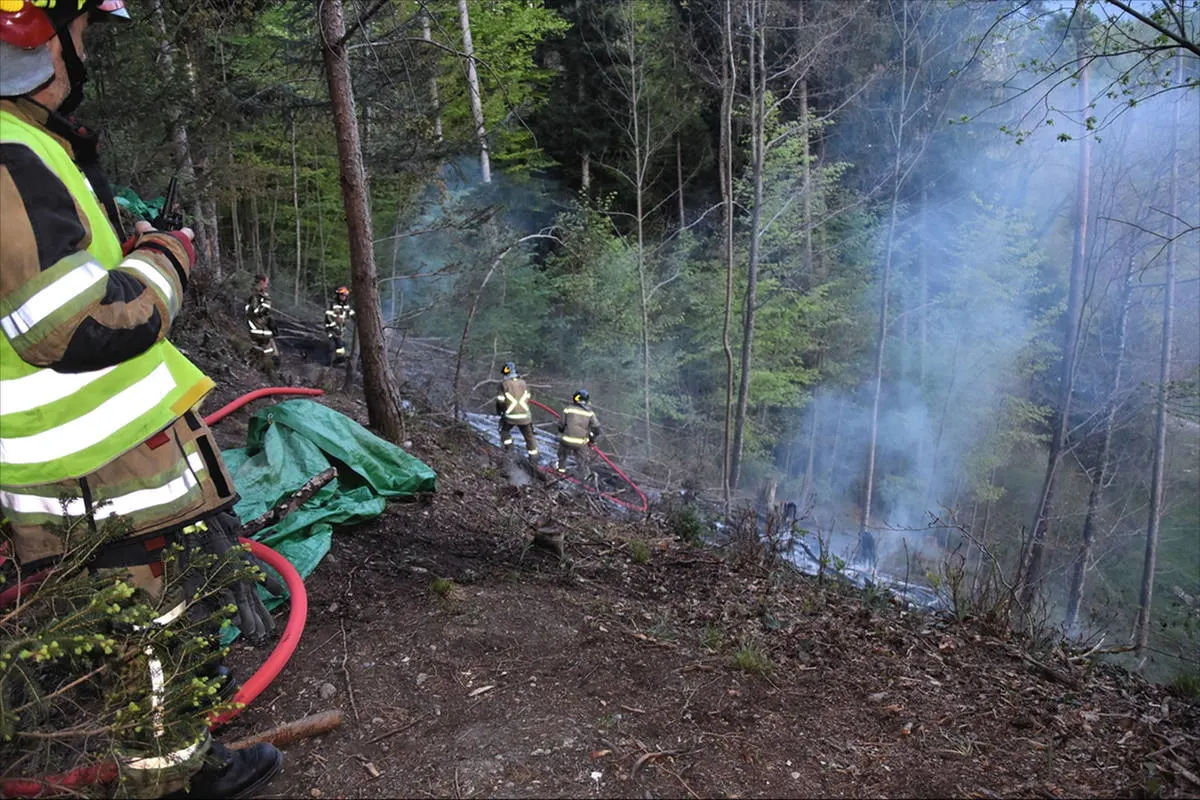 Rapperswil-Jona SG - Wiesland in Brand geraten