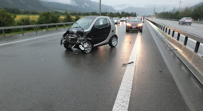 Nach Überholmanöver in Bad Ragaz verunfallt