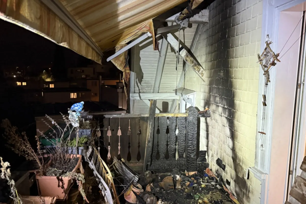 St.Gallen – Grossaufgebot wegen Balkonbrand