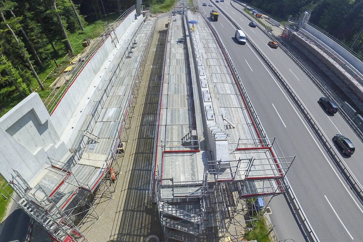 A1 Koppigen BE – Wildtierüberführung wird gebaut - es kommt zu Sperrungen