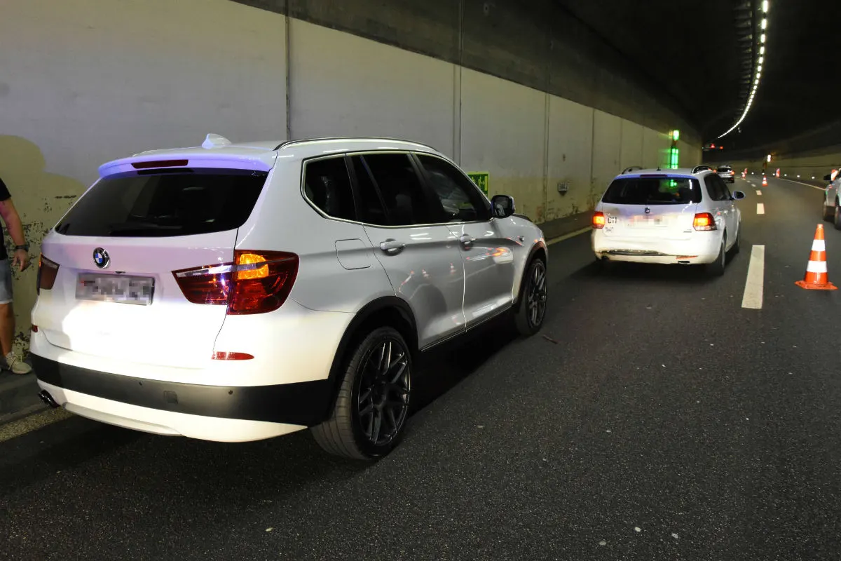 St. Gallen SG - Auffahrunfall im Stephanshorntunnel