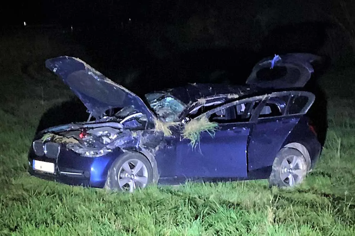Verkehrsunfall mit Verletzten in Mittelstrimmig - Fahrzeug überschlägt sich mehrfach