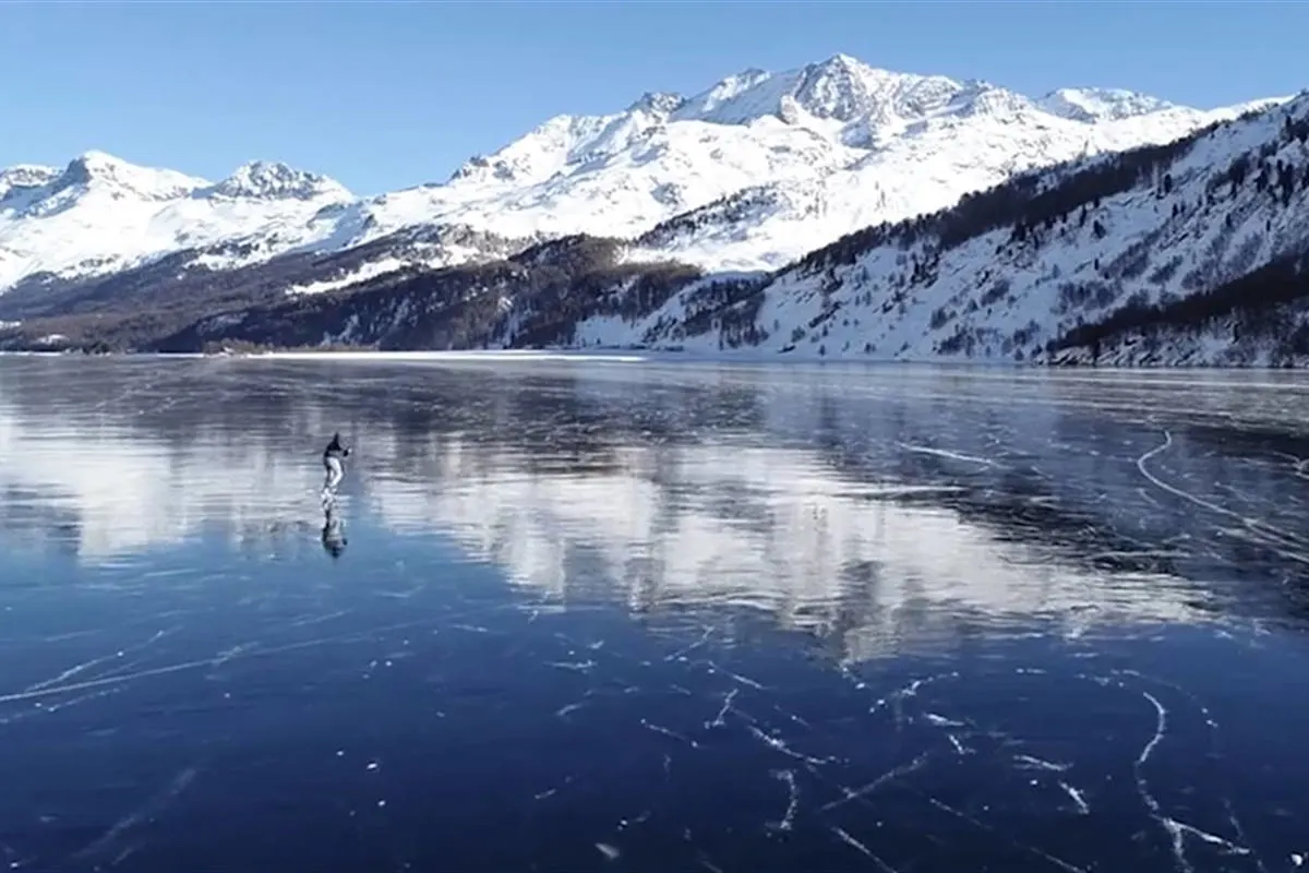 Engadin GR - Gefährliche Situation auf den Seen im Oberengadin