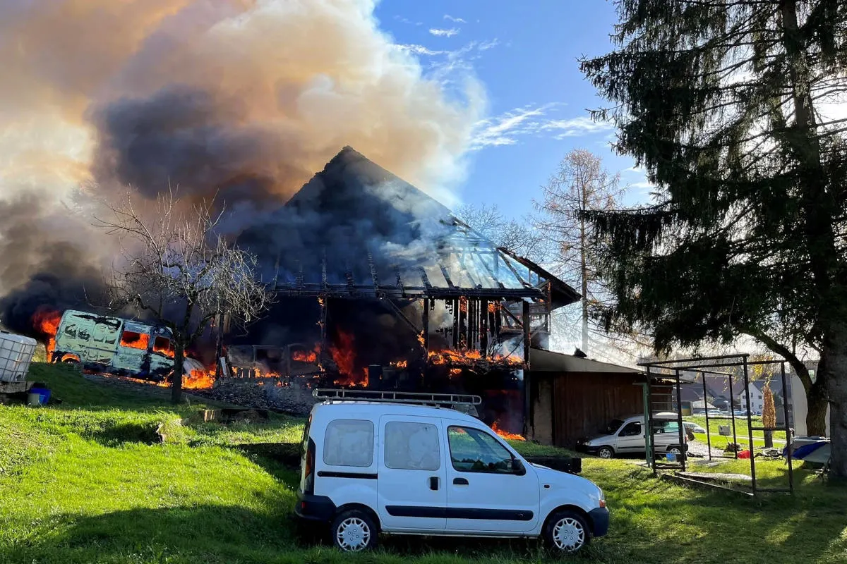 Oberneunforn TG – Brand eines Bauernhauses