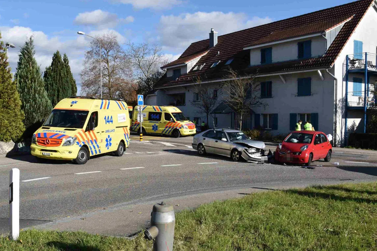 Unfall in Fulenbach SO – Zwei Verletzte nach frontal-seitlicher Kollision