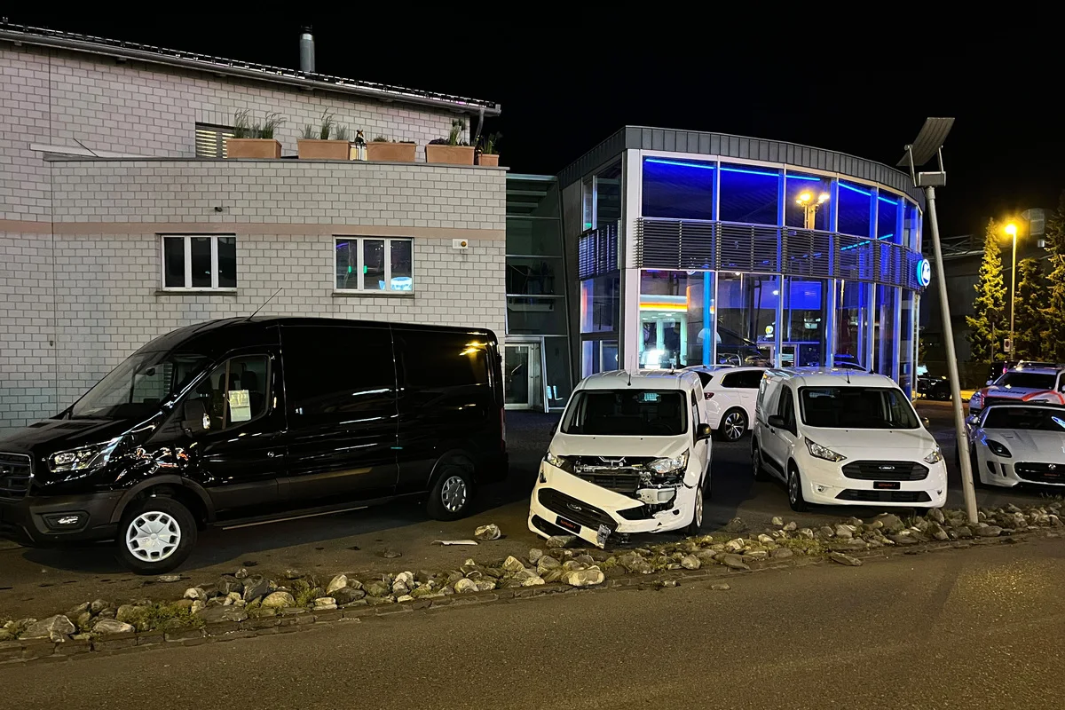 Frauenfeld TG - Fahrunfähig gegen parkierte Neuwagen geprallt 