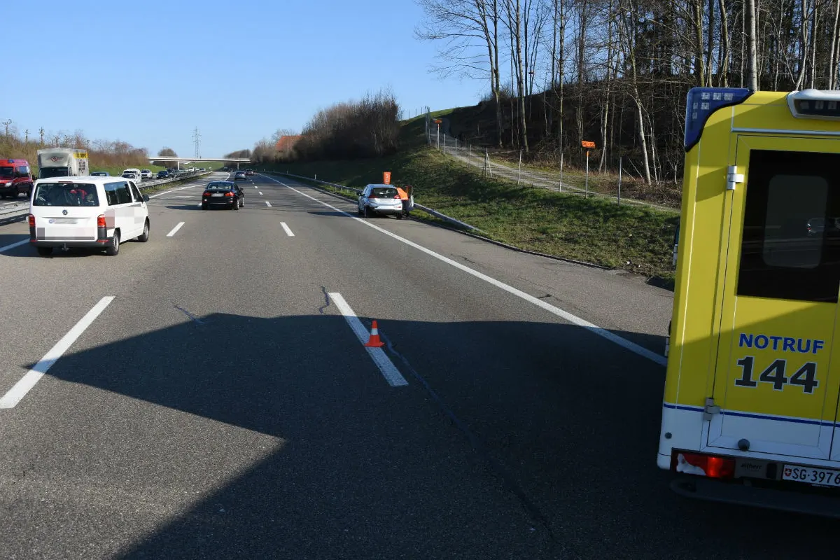 Oberbüren / Züberwangen / Gossau SG - Fünf Unfälle