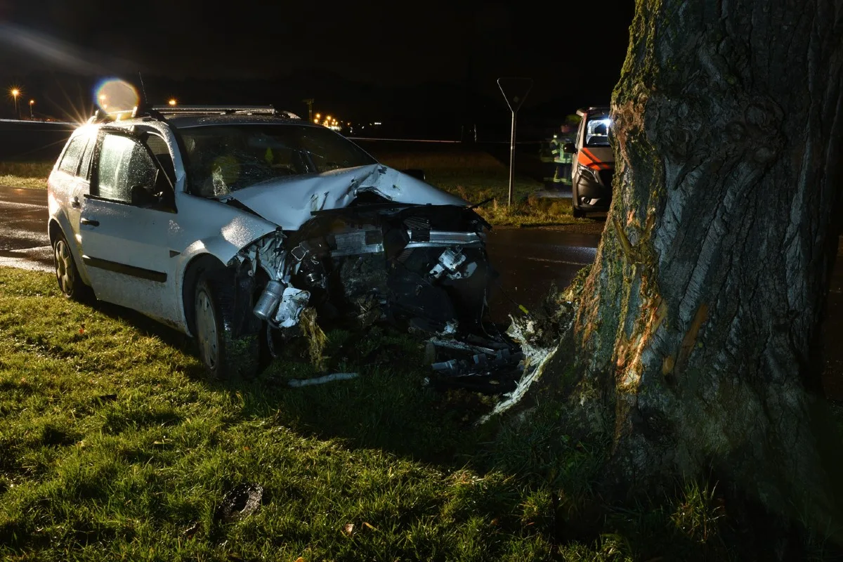 Mehlsecken LU - 18-Jähriger fährt mit Renault frontal in Baum