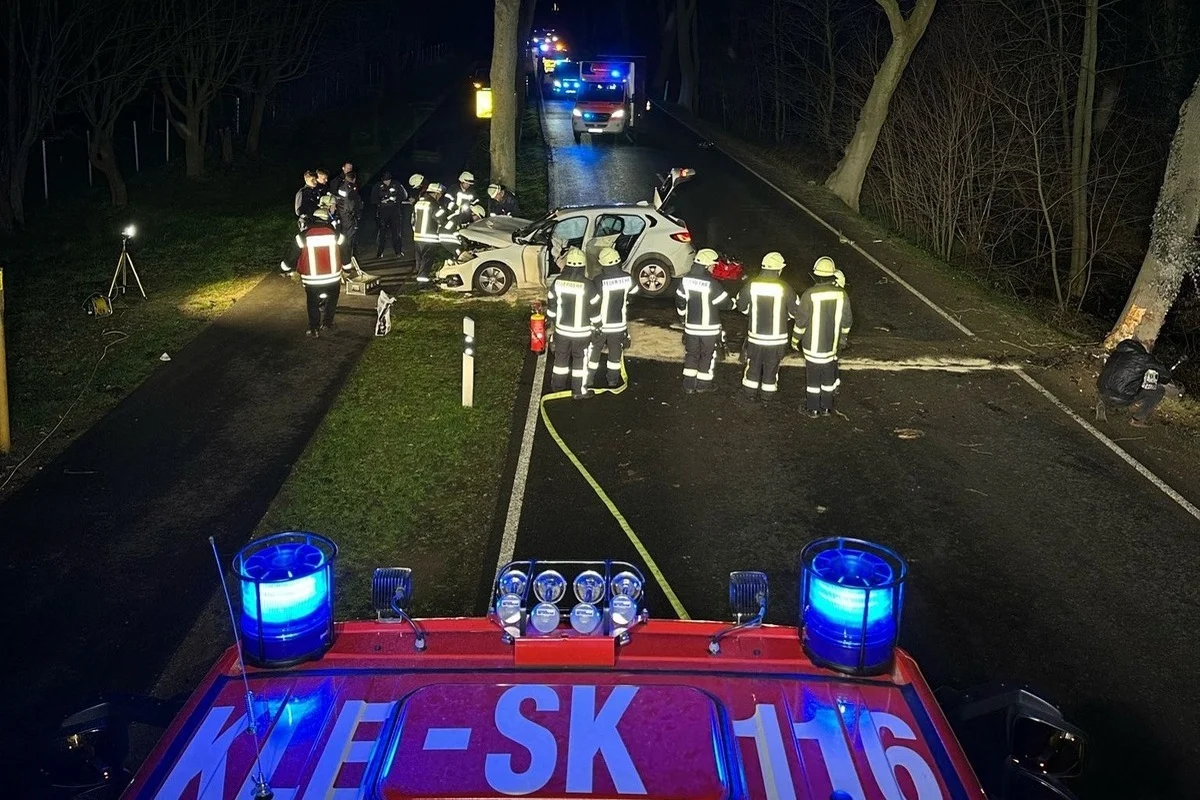 Kalkar NW - Rad bei schwerem Unfall ausgerissen