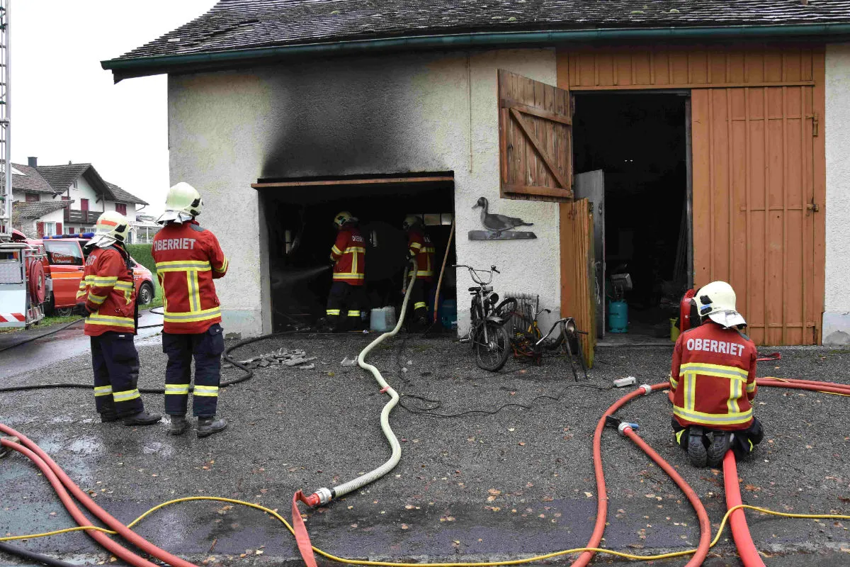 Oberriet SG - Brand in Garage