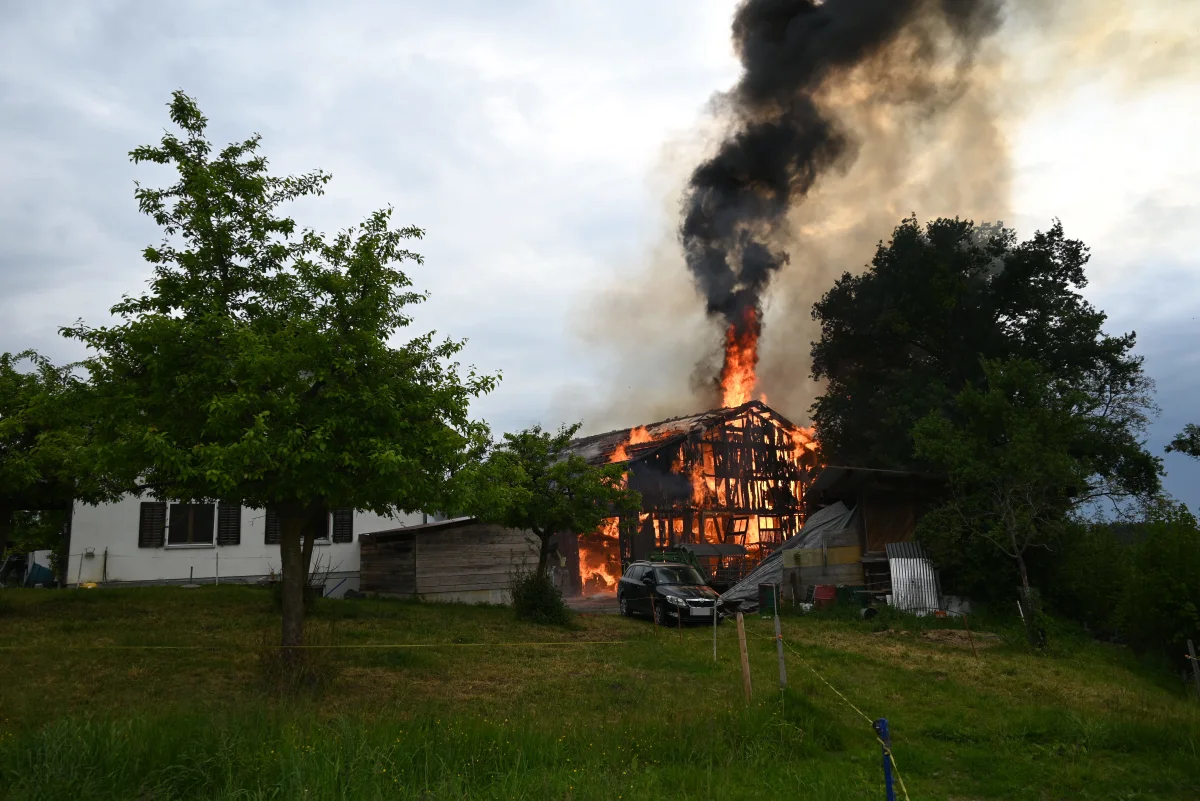 Waldkirch SG – Scheune in Vollbrand