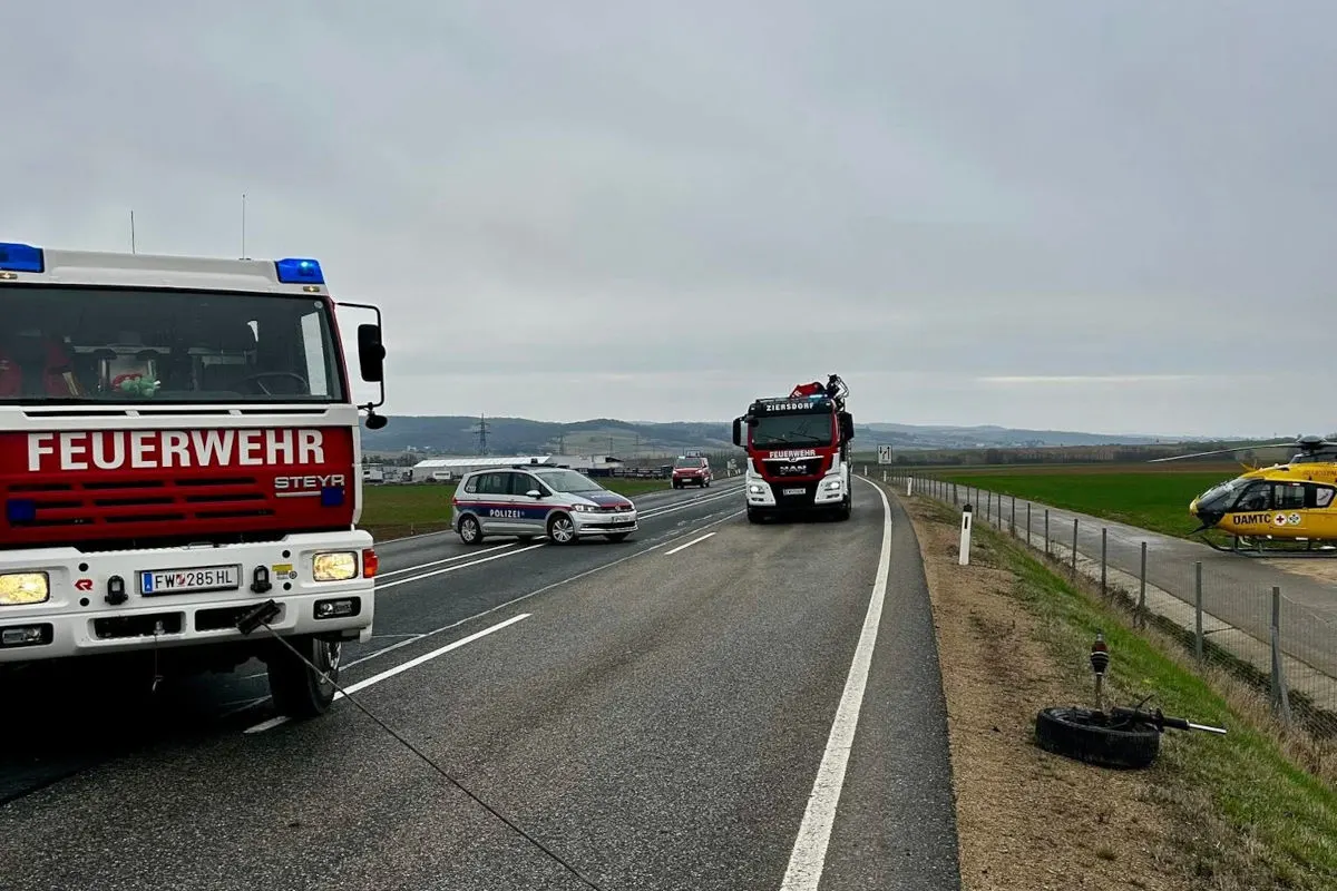 Ziersdorf – Junglenker bei Unfall mit Überschlag schwer verletzt