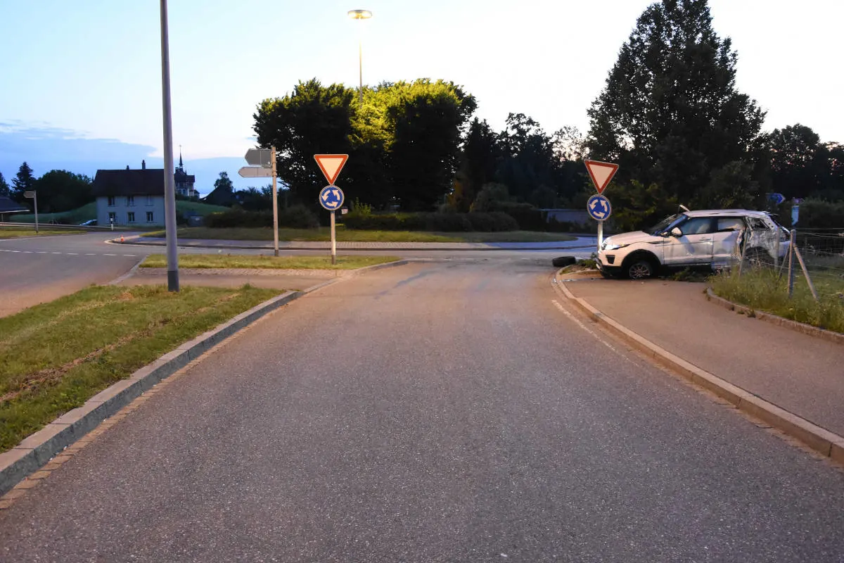 Tübach SG – Fahrunfähig verunfallt