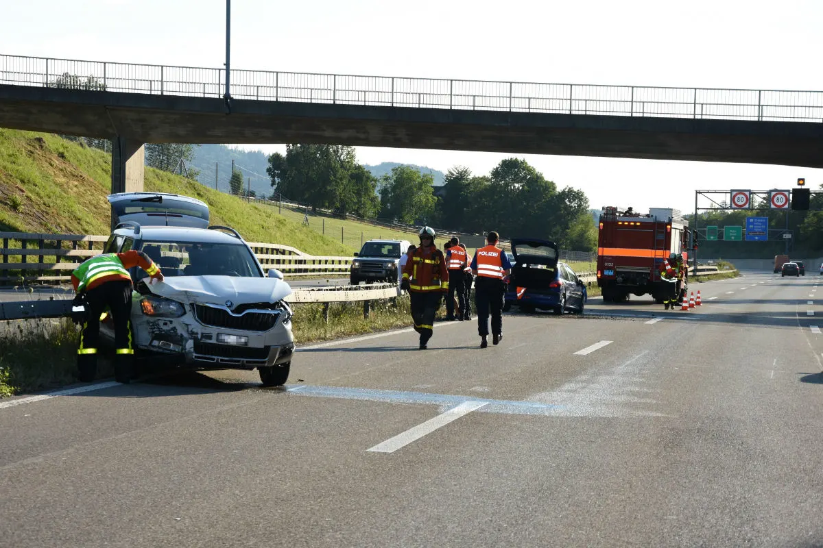 Abtwil SG - Unfall auf der Autobahn