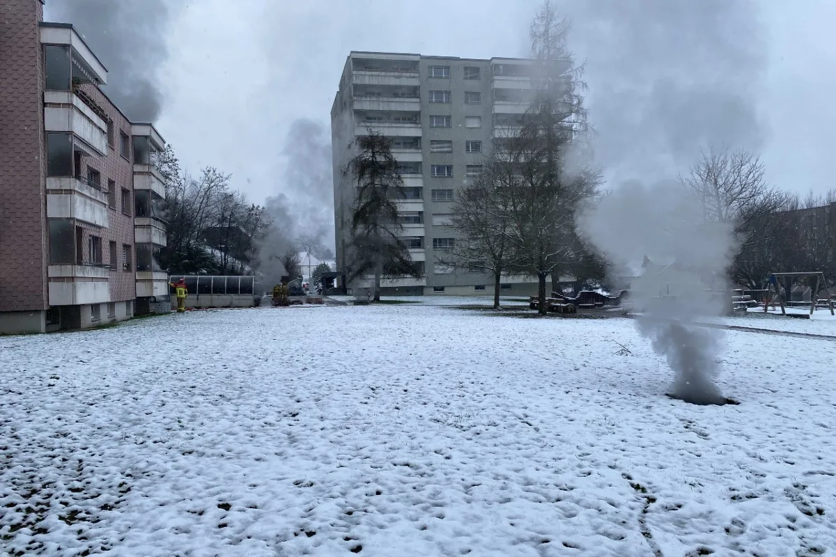 Gränichen AG - Brand in Tiefgarage