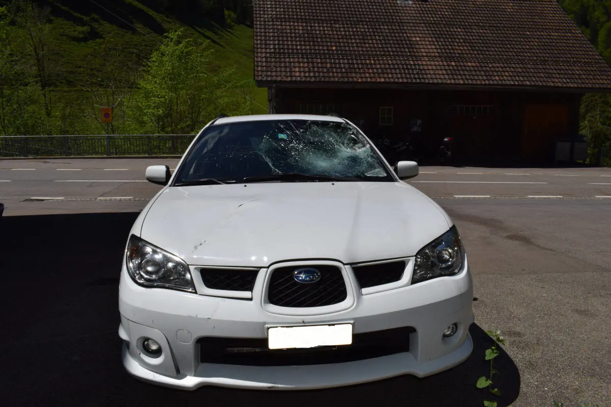 Urnäsch AR - Frontalkollision zwischen Auto und Velofahrer