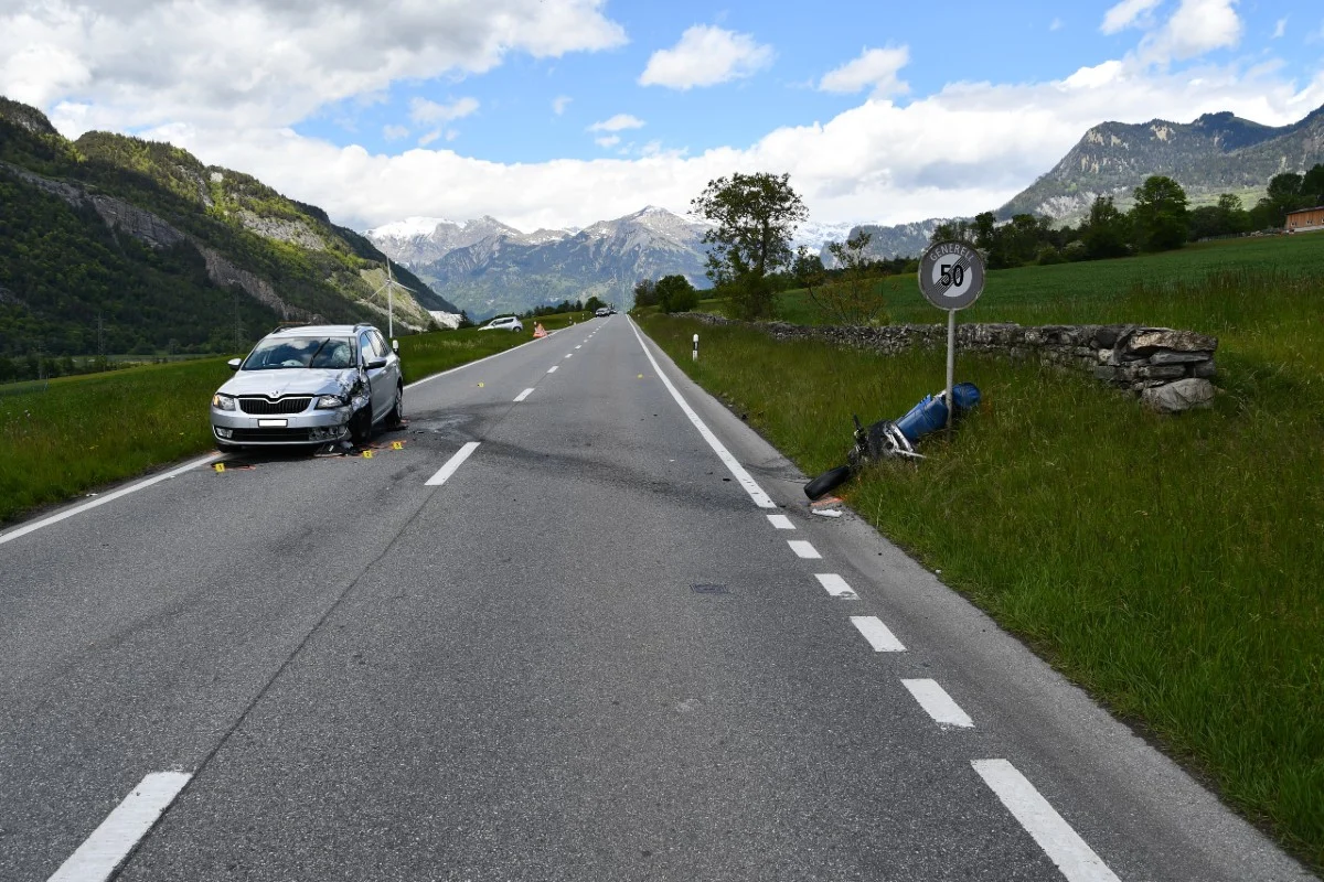 Schwerer Motorradunfall heute in Chur GR