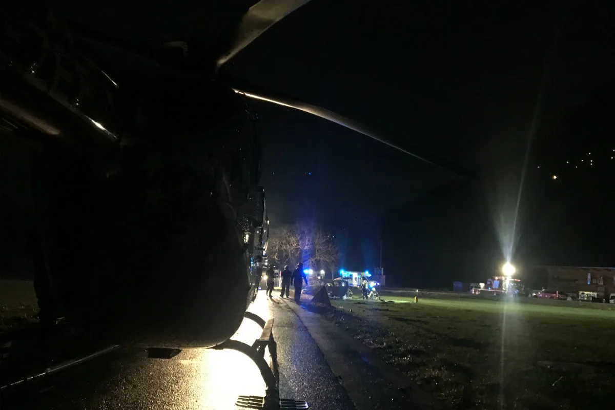 St-Maurice VS - Verkehrsunfall – fünf junge Frauen schwer verletzt