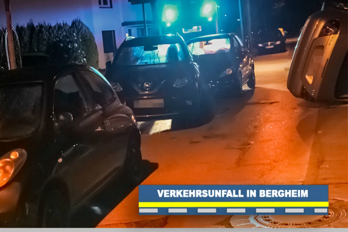 Alkoholisierter Fahrer kippt mit seinem Mercedes um