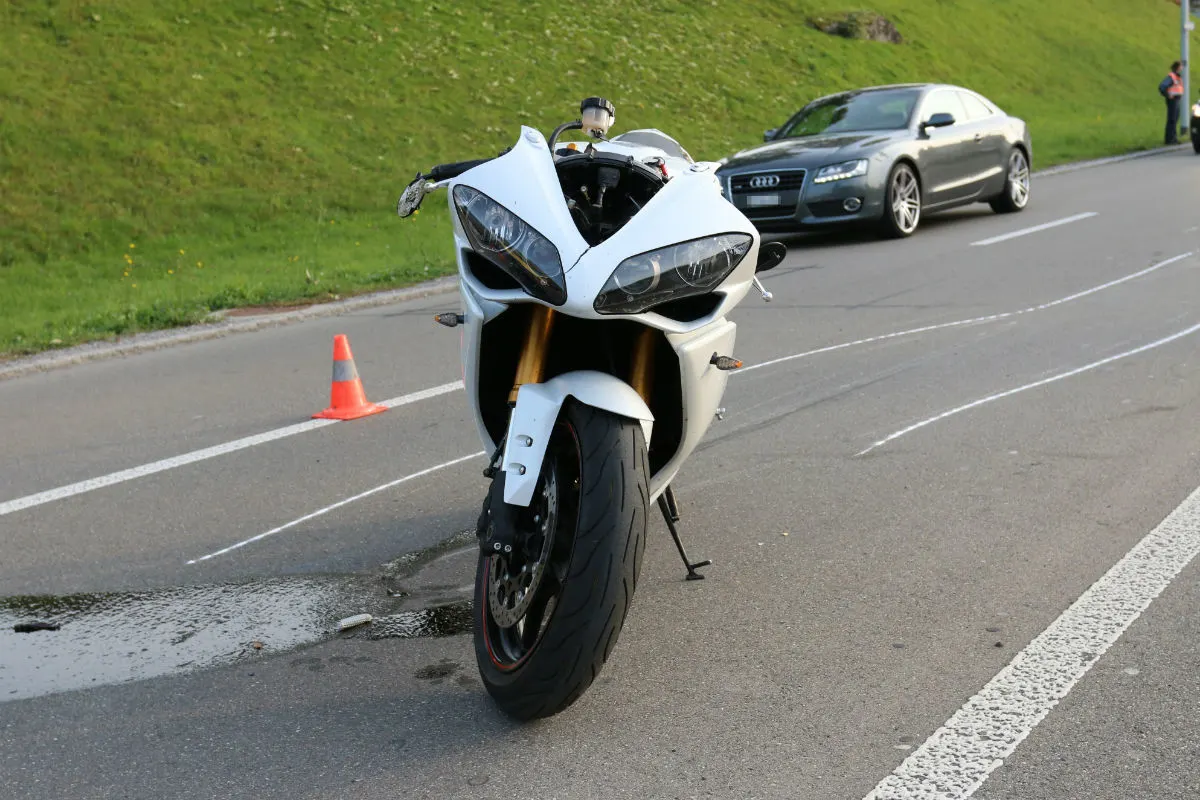 St.Gallen SG - Selbstunfall mit Motorrad