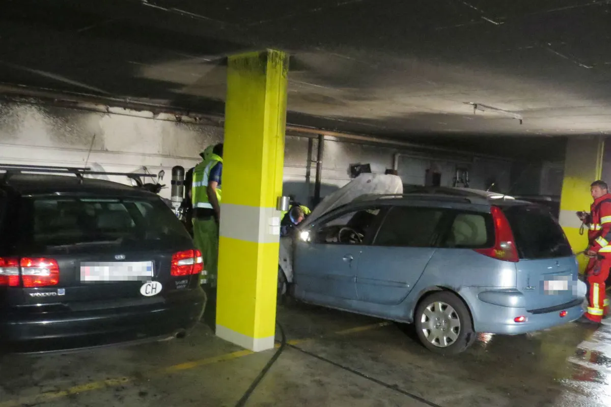 Birrwil AG - Autobrand in Tiefgarage