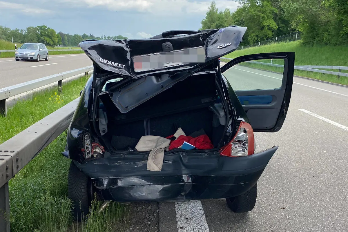 A1 Wängi TG – Autolenker nach Auffahrunfall im Spital