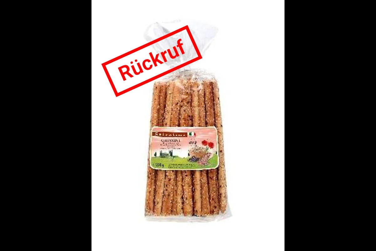 Rückruf – Stiratini Grissini mit Sesam wegen Ethylenoxid