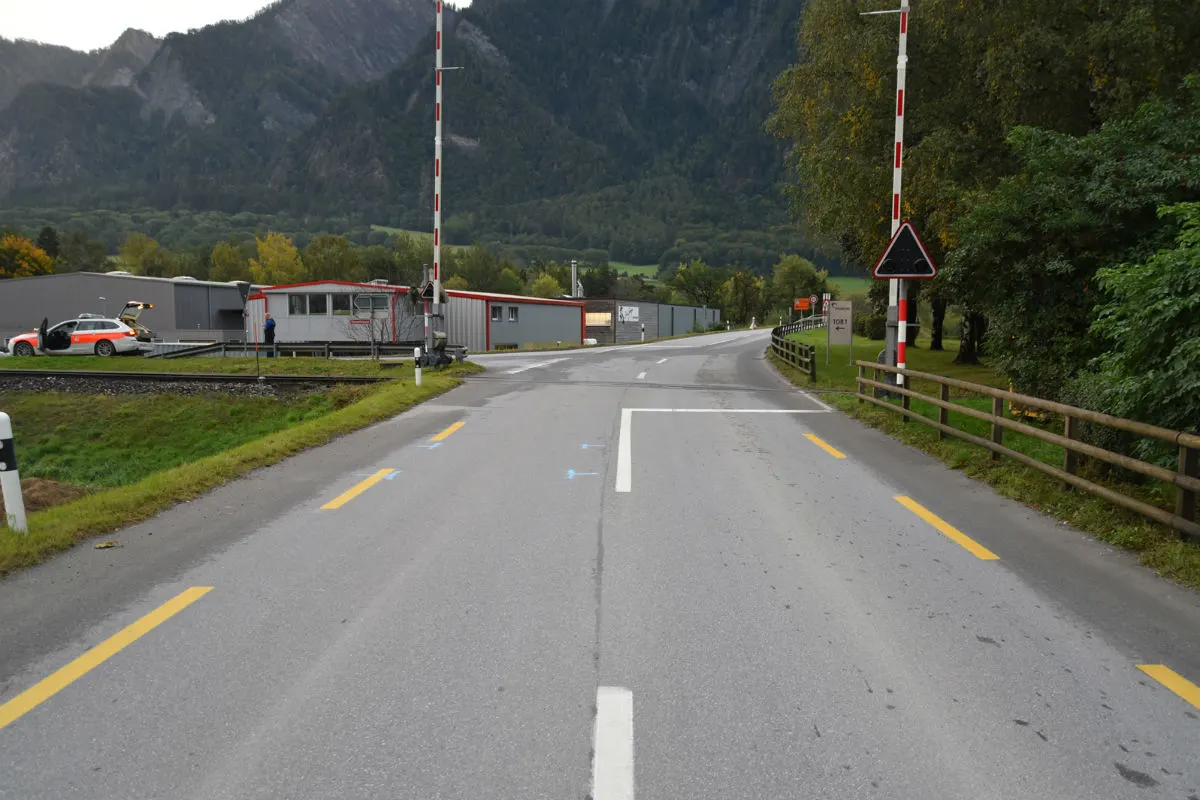 Unfall Untervaz GR -  Kollision zwischen Auto und Fahrrad