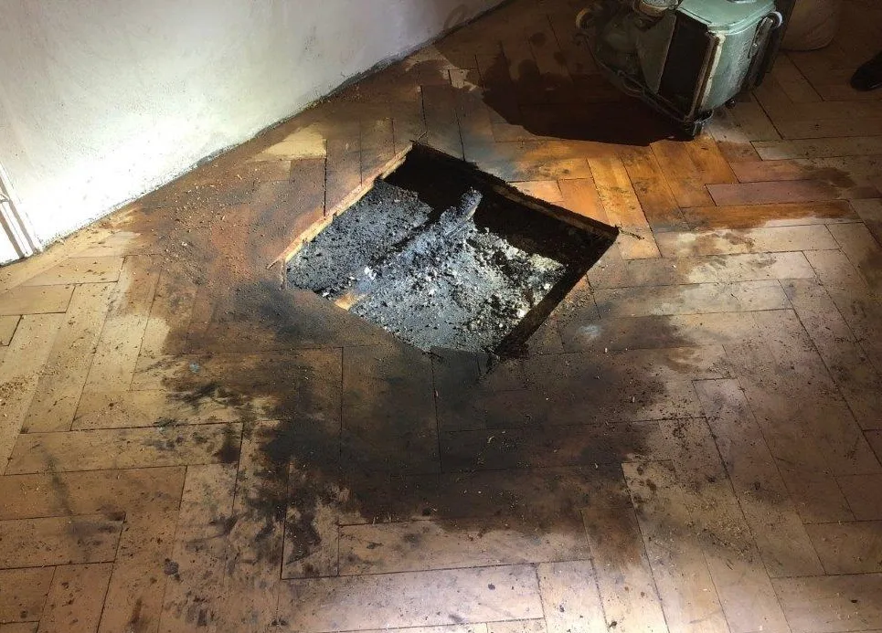Brand in unbewohnter Wohnung in St.Gallen - Parkettboden in Brand geraten
