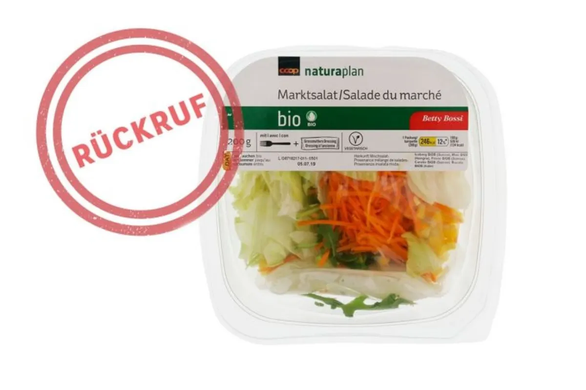 Rückruf von Coop – Gesundheit bei Verzehr von Naturaplan Marktsalat gefährdet!