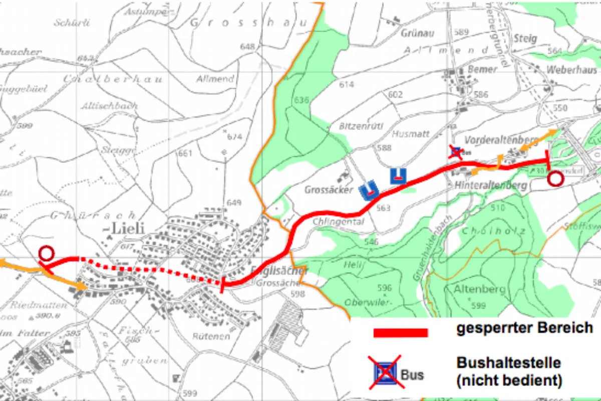 Birmensdorf ZH - Aargauerstrasse gesperrt 