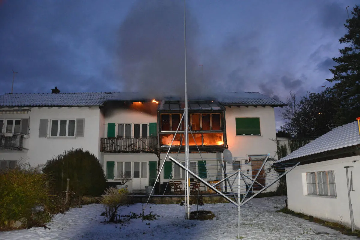Brand in Trimbach SO – Wintergarten in Flammen