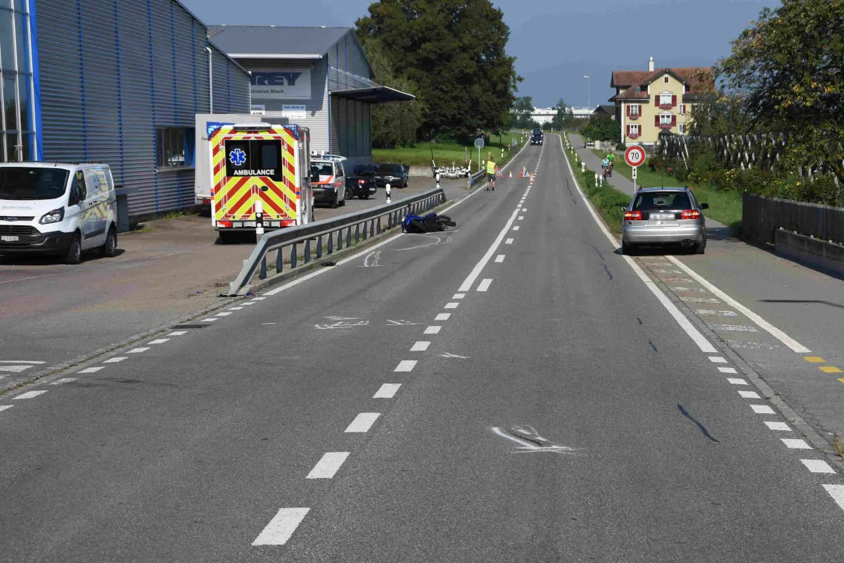 Steinach SG - Motorradfahrer verletzt
