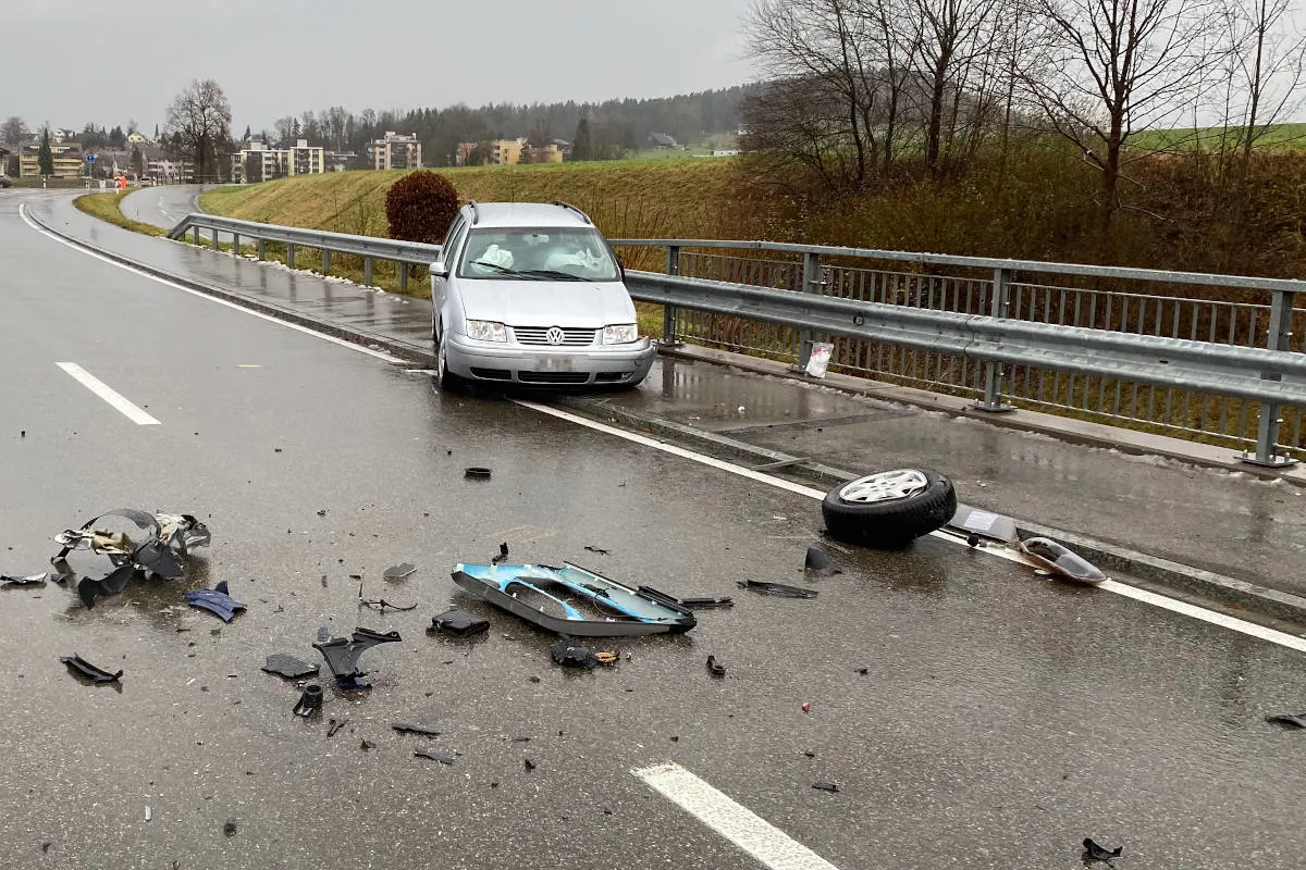 Guntershausen bei Aadorf TG – Auf Gegenfahrbahn geraten