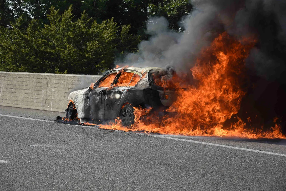 A1 Mörschwil SG – Fahrzeugbrand auf der Autobahn