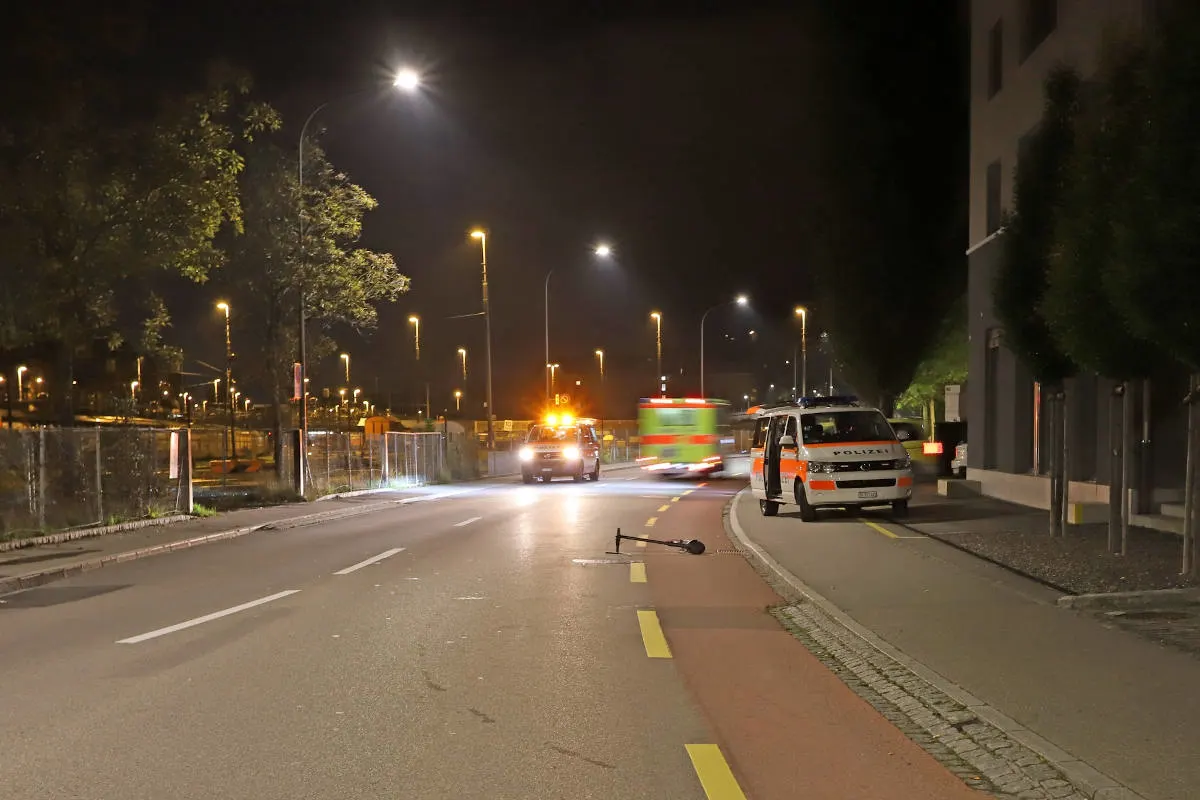 Unfall in St.Gallen – Sturz mit 1,58 Promille mit E-Trottinett verursacht