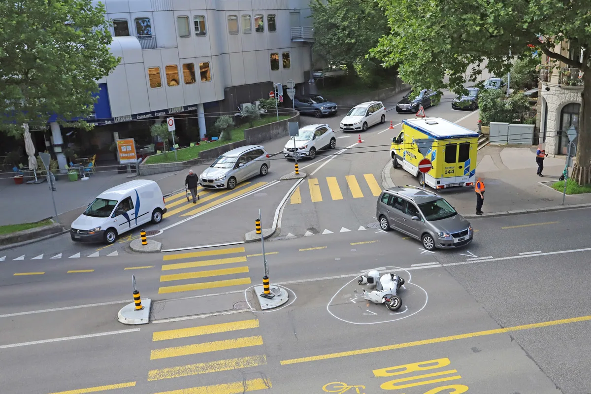 Stadt St. Gallen - Zwei Verletzte nach Unfall