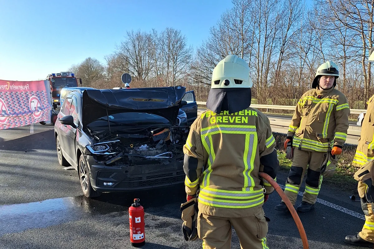 A1 Greven – Fünf Verletzte nach schwerem Unfall 